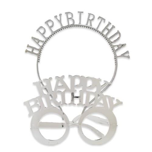 H.BIRTHDAY GÖZLÜK - TAÇ SET GÜMÜŞ