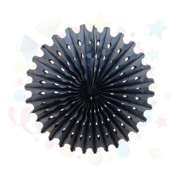 Kağıt Yelpaze Süs Siyah 50 Cm