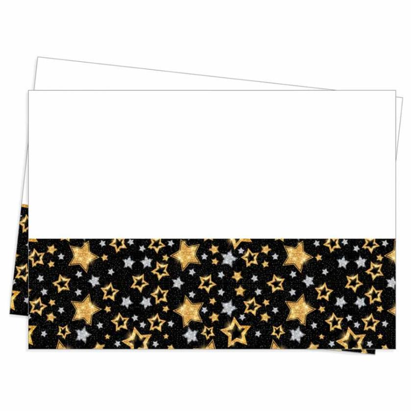 SİYAH YILDIZLAR MASA ÖRTÜSÜ