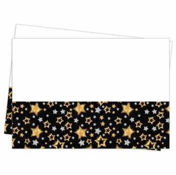 SİYAH YILDIZLAR MASA ÖRTÜSÜ