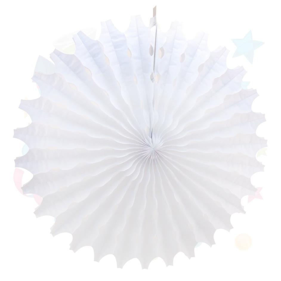 Kağıt Yelpaze Süs Beyaz 50 Cm