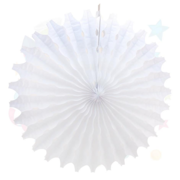 Kağıt Yelpaze Süs Beyaz 50 Cm
