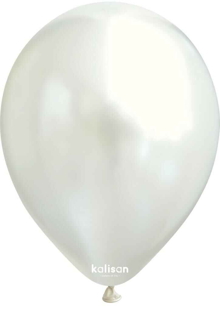 10'' METALİK BEYAZ BALON