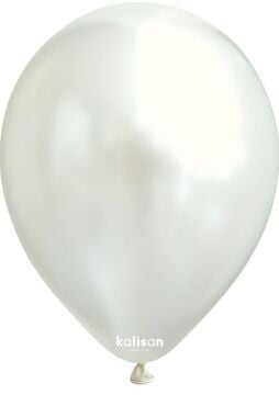 10'' METALİK BEYAZ BALON