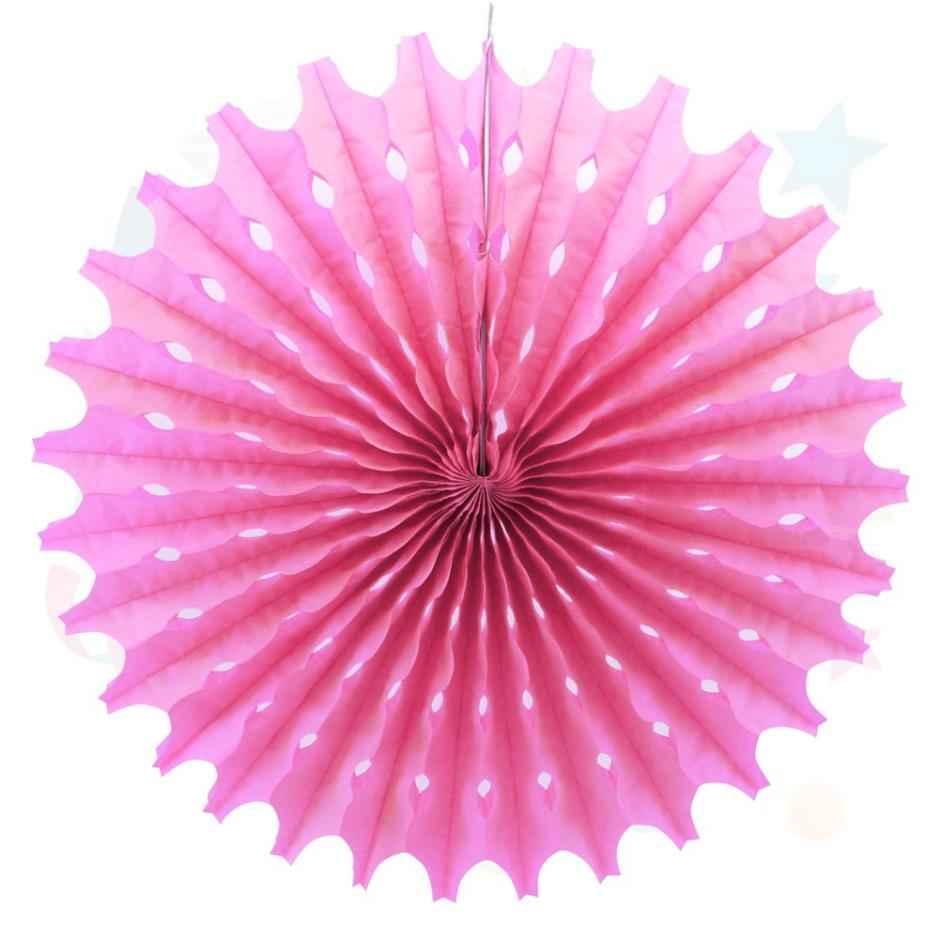 Kağıt Yelpaze Süs Pembe 50 Cm