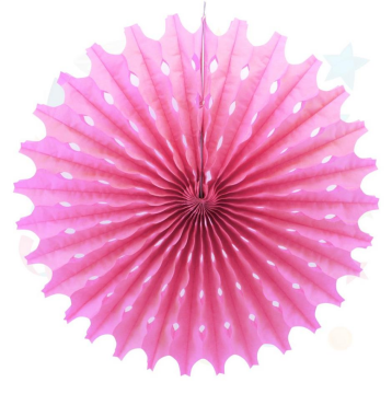 Kağıt Yelpaze Süs Pembe 50 Cm