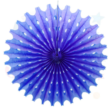 Karton Çark Süs Lacivert Puantiyeli