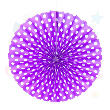 Karton Çark Süs Lila Puantiyeli