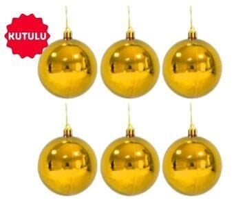 YILBAŞI AĞAÇ SÜSLEME KUTULU GOLD 4 CM