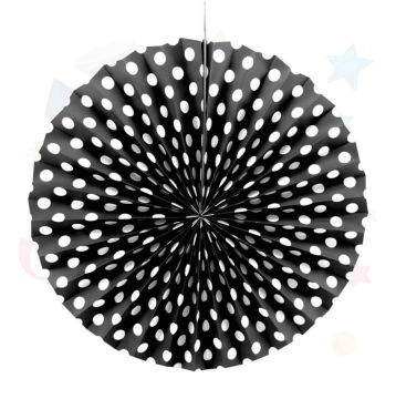 Karton Çark Süs Siyah Puantiyeli