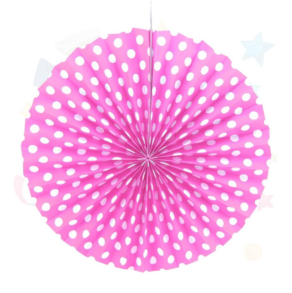 Karton Çark Süs Pembe Puantiyeli