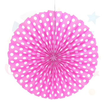 Karton Çark Süs Pembe Puantiyeli