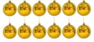 YILBAŞI AĞAÇ SÜSLEME TOPLARI 3 CM GOLD 12 Lİ