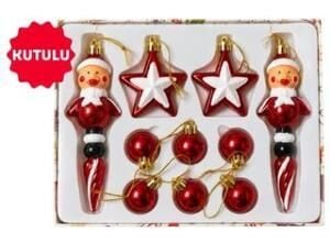 YILBAŞI AĞAÇ SÜSLEME KUTU LÜKS SET