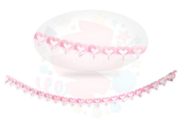 Kalp Uzar Zincir Süs Pembe