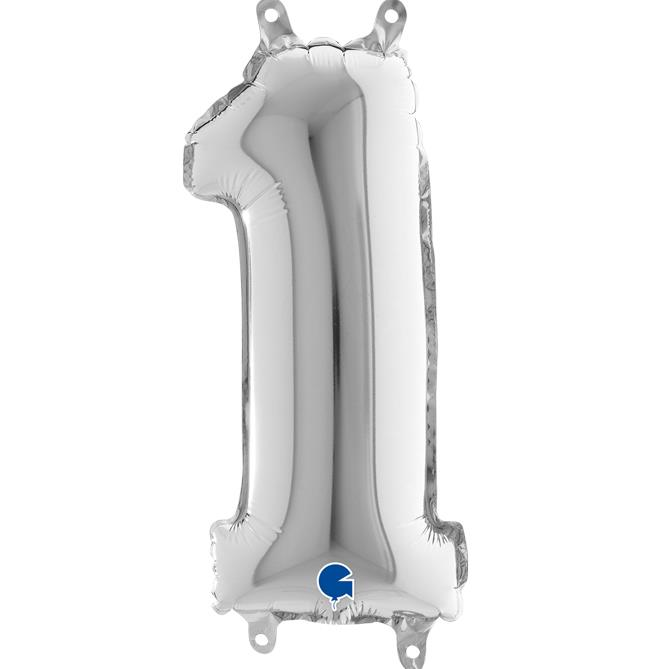 Harf Folyo Balon 1 Gümüş 35 Cm (Grabo)