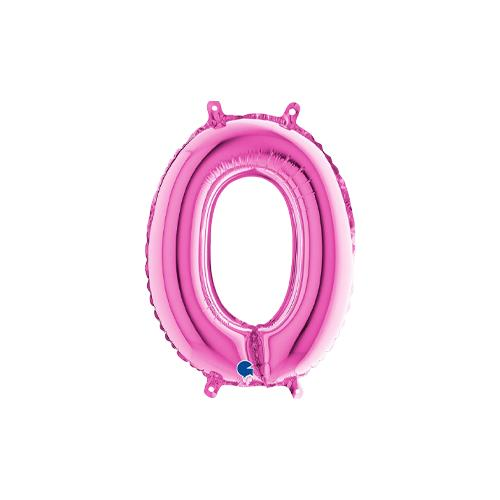Rakam Folyo Balon 0 Pembe 35 Cm (Grabo)