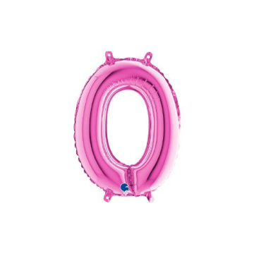 Rakam Folyo Balon 0 Pembe 35 Cm (Grabo)