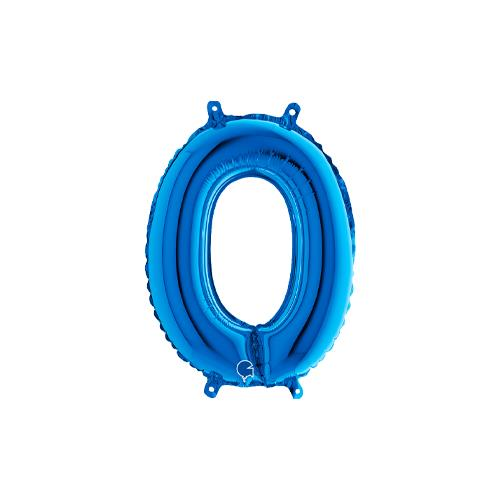 Rakam Folyo Balon 0 Mavi 35 Cm (Grabo)
