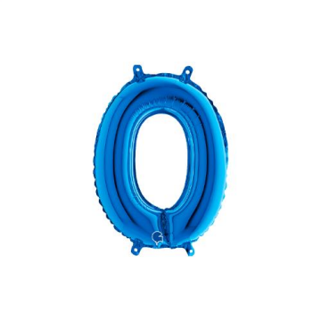 Rakam Folyo Balon 0 Mavi 35 Cm (Grabo)