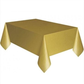 MASA ÖRTÜSÜ PLASTİK DÜZ GOLD