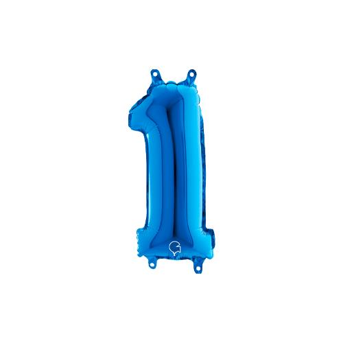 Rakam Folyo Balon 1 Mavi 35 Cm (Grabo)