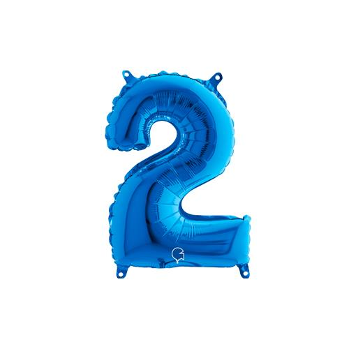 Rakam Folyo Balon 2 Mavi 35 Cm (Grabo)