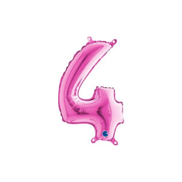 Rakam Folyo Balon 4 Pembe 35 Cm (Grabo)