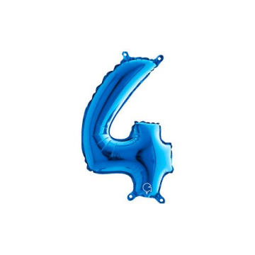 Rakam Folyo Balon 4 Mavi 35 Cm (Grabo)