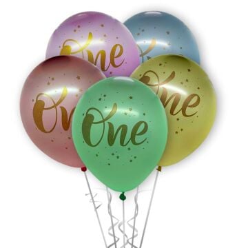 One Baskılı 12'' Makaron Balon ( 100 Adet )