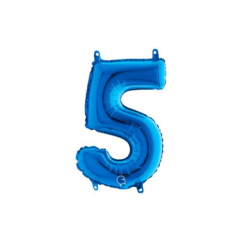 Rakam Folyo Balon 5 Mavi 35 Cm (Grabo)
