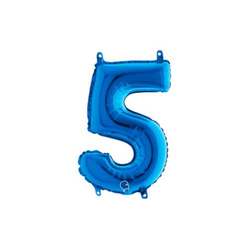 Rakam Folyo Balon 5 Mavi 35 Cm (Grabo)