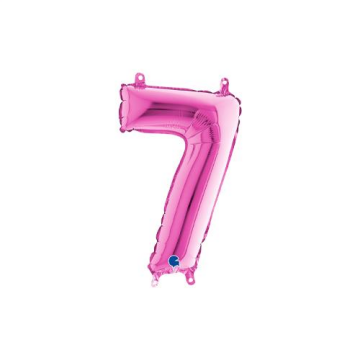 Rakam Folyo Balon 7 Pembe 35 Cm (Grabo)