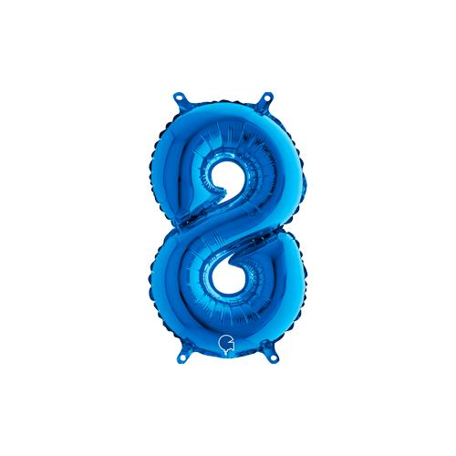 Rakam Folyo Balon 8 Mavi 35 Cm (Grabo)