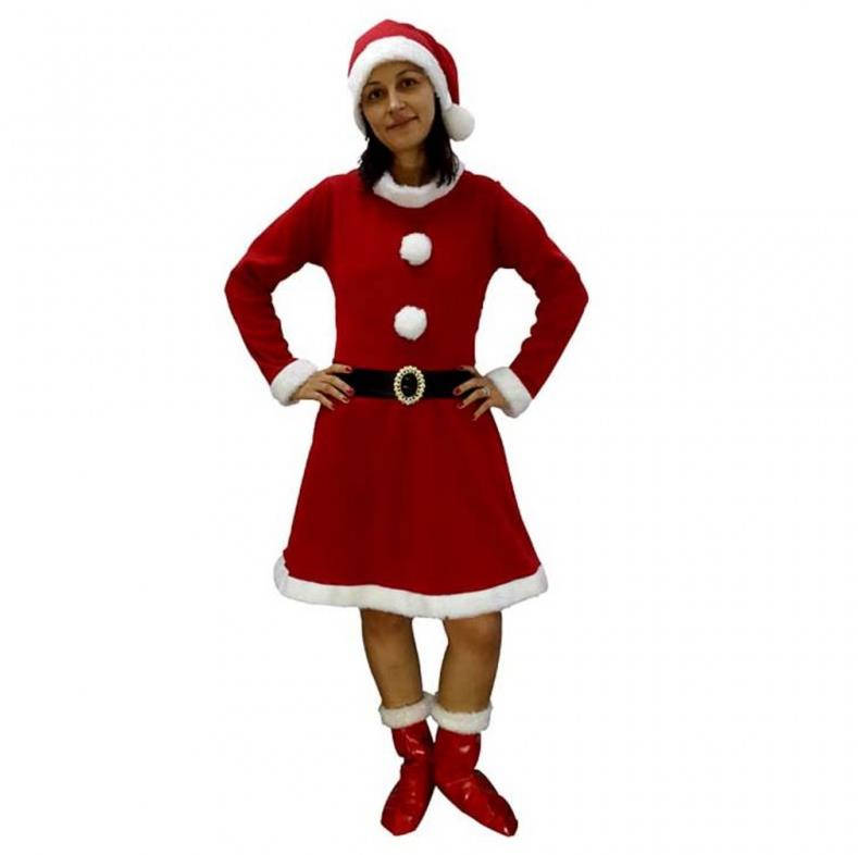 Noel Baba Kıyafet (Bayan)