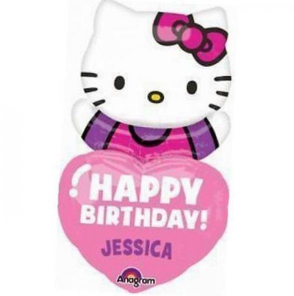 S/SHAPE HELLO KITTY PERSONALISED (PKT)