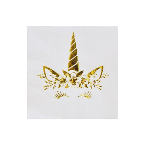 Unicorn Gold Varak Baskılı Kağıt Peçete ( 16 Adet )
