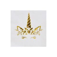 Unicorn Gold Varak Baskılı Kağıt Peçete ( 16 Adet )