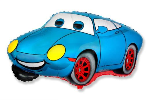 Yarış Arabası Folyo Balon Mavi Supershape