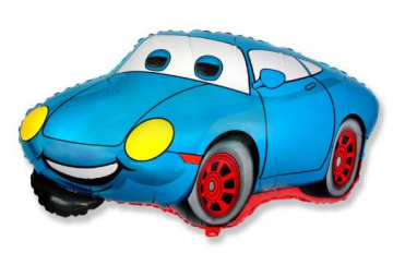 Yarış Arabası Folyo Balon Mavi Supershape