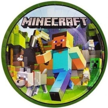 MİNECRAFT KARTON TABAK 8 Lİ