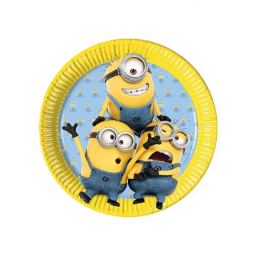 Lovely Minions Lisanslı Karton Tabak ( 8 Adet )