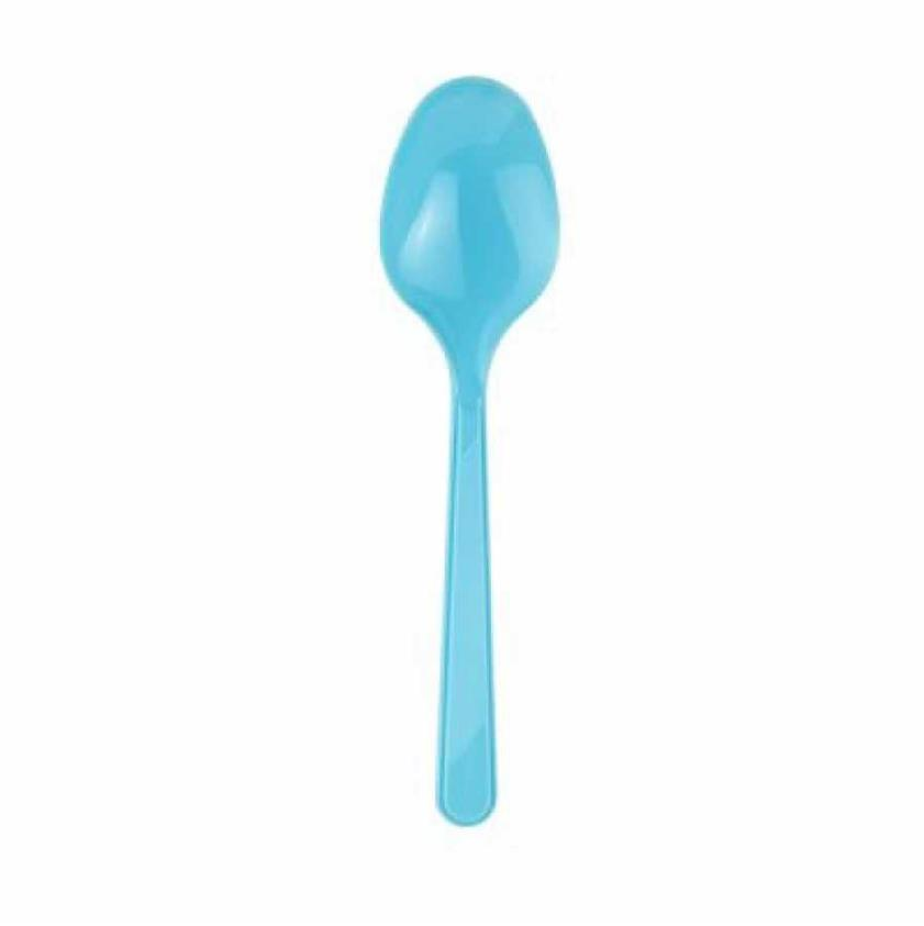 Açık Mavi Plastik Kaşık 10 Adet