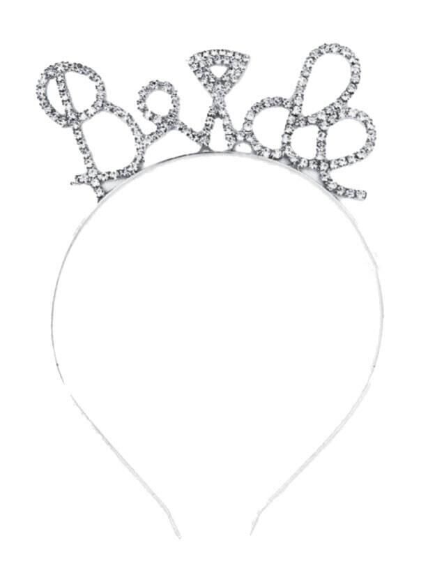 METAL TAŞLI TAÇ BRIDE GÜMÜŞ