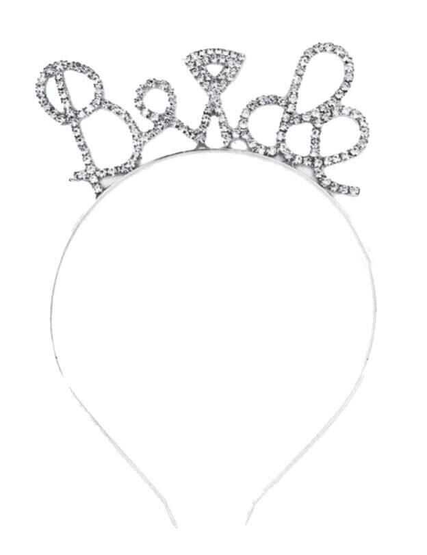 METAL TAŞLI TAÇ BRIDE GÜMÜŞ