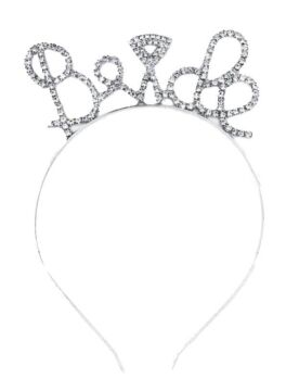 METAL TAŞLI TAÇ BRIDE GÜMÜŞ