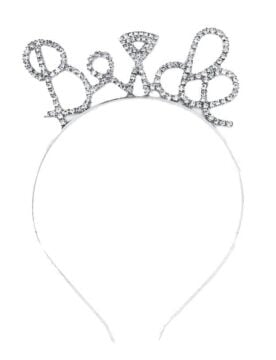 METAL TAŞLI TAÇ BRIDE GÜMÜŞ