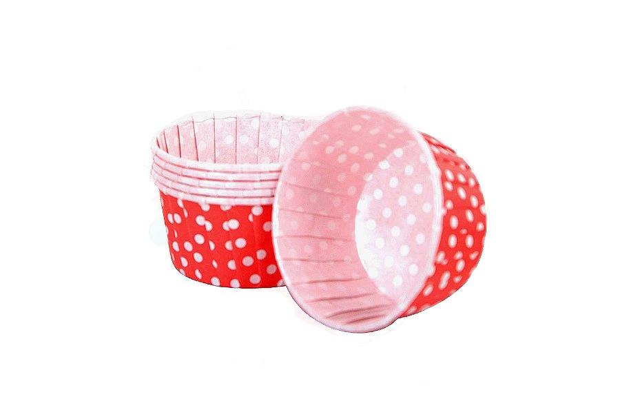 Kırmızı Puantiyeli Kek Kalıbı Küçük Boy 50 Adet