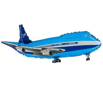 Uçak Folyo Balon Mavi 29''