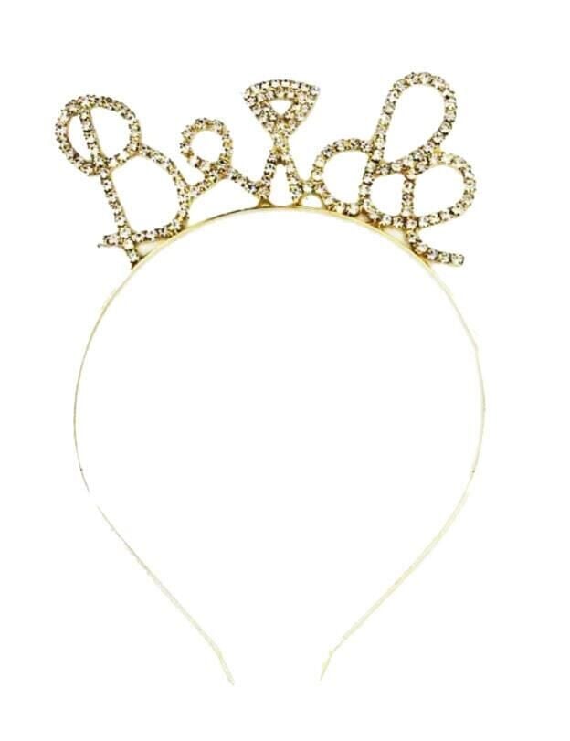 METAL TAŞLI TAÇ BRIDE GOLD